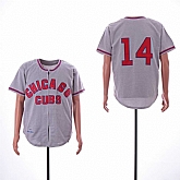 Cubs 14 Ernie Banks Gray Throwback Jersey Dzhi,baseball caps,new era cap wholesale,wholesale hats
